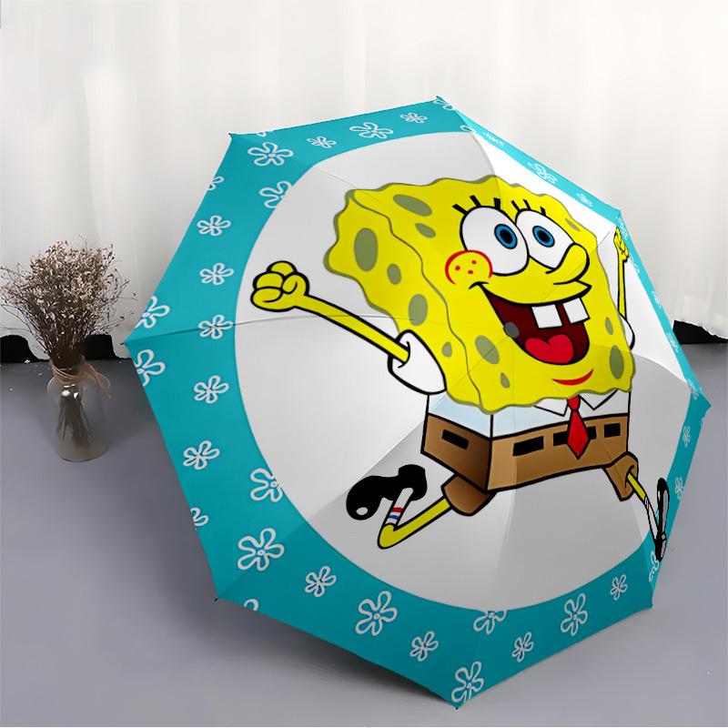 1pc SpongeBob Automatic Opening/closing umbrella, Compact Travel Umbrella - - Festive Accessory, Sturdy Ribs yy250807103