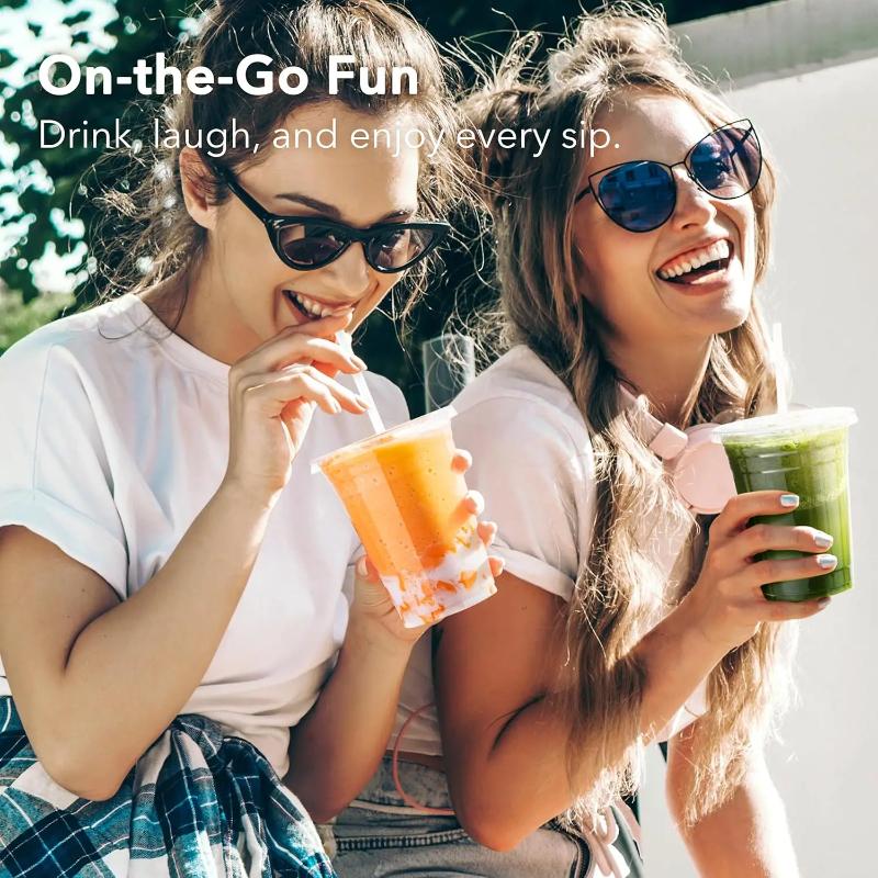 12|16oz Clear Disposable Plastic Cup Lid Perfect for Weddings Birthdays Parties Camping Smoothies Milkshakes Coffee Cold Drinks