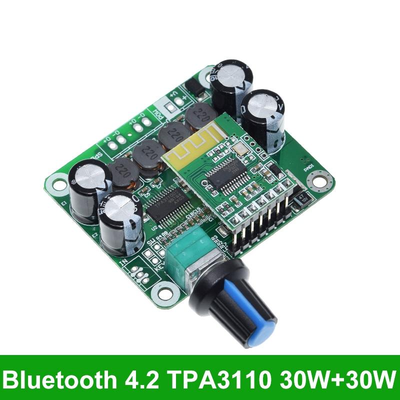 Bluetooth 4.2 TPA3110 15 Вт / 30 Вт X 2 Двухканальный Цифровой Стерео Аудио Усилитель Мощности Плата Модуль Автомобильный Для USB Портативного Динамика