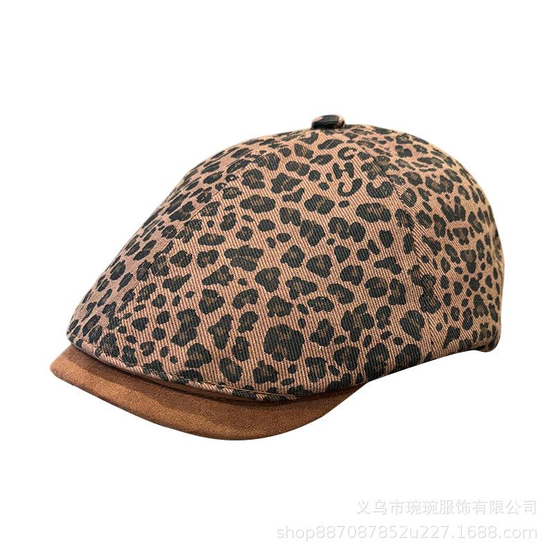 Casual leopard print forward cap men's and women's new outdoor fashion sunscreen hat American Spice Girl visor hat