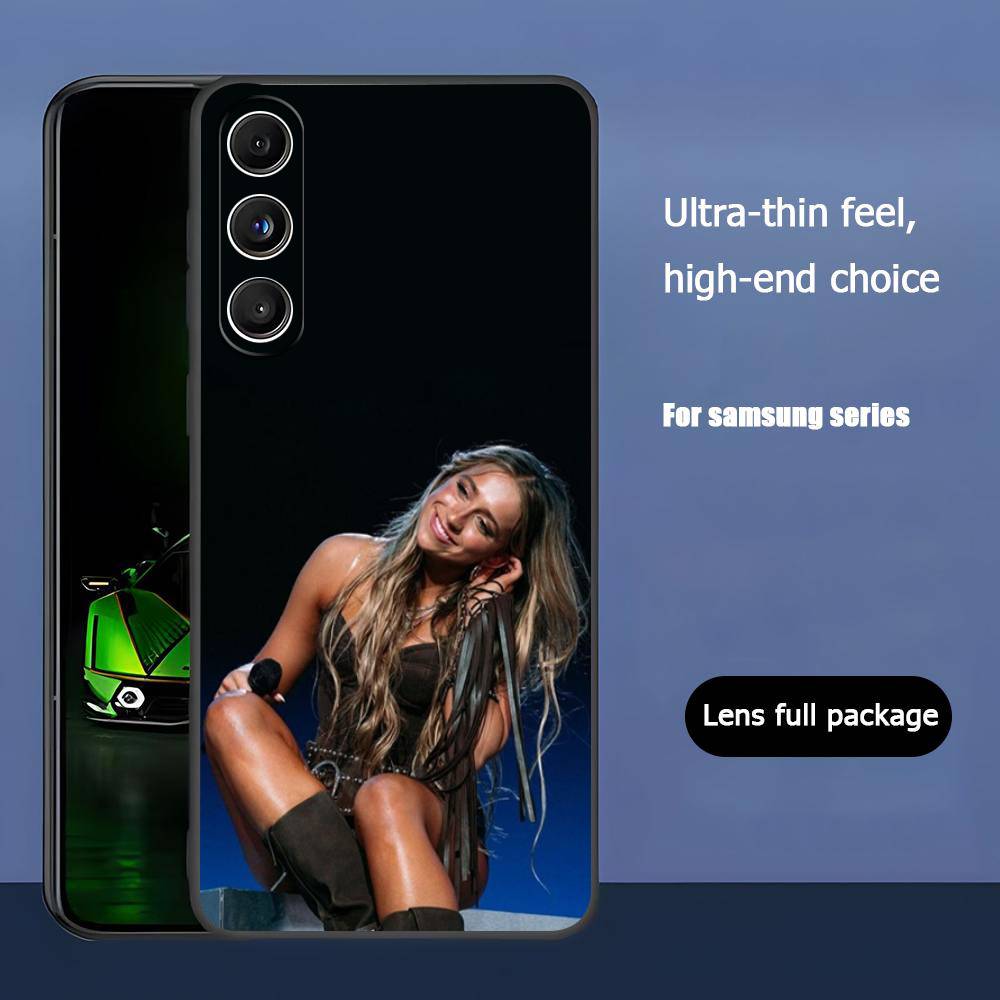 Чехол для телефона Singer T-Tate McRae Роскошный Черный Для Samsung Galaxy S23 S24 S25 Ultra S22 Plus S21