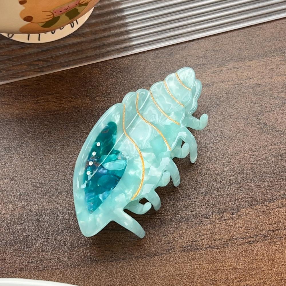 Ponytail Holder Acetate Hair Clip Headwear Hair Grab Fashion Conch Hair Claws  Female