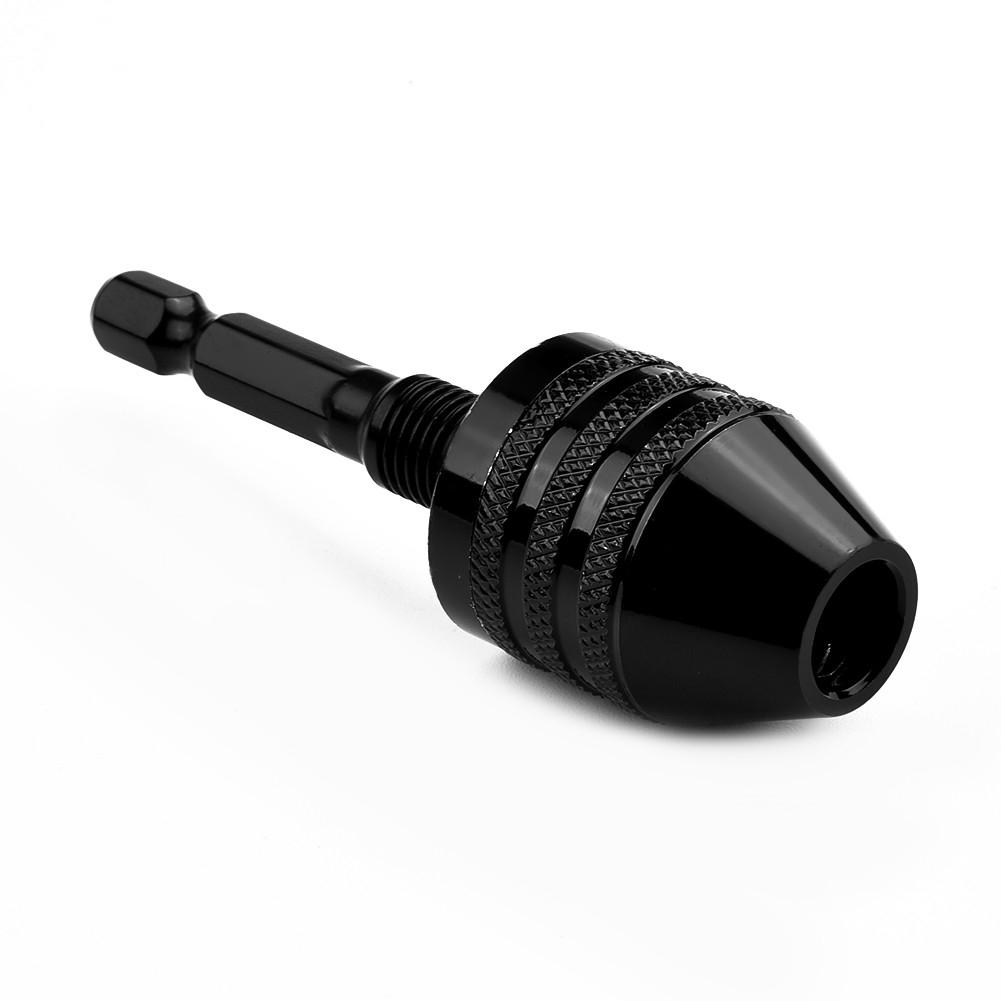 Keyless Drill Bit Chuck Adapter Converter With 1/4 Hex Shank For Impact Driver