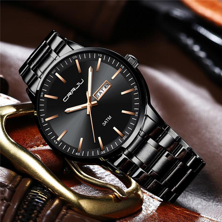 CRRJU-2193 Men's Watch Casual Business Fashion Personality Watch Men's Watch Student Watch Simple Calendar