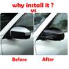 Для BYD Equation Leopard 3/Titanium 3/Super 3 2025 2026 ABS черный Рамка-козырек от дождя для бокового зеркала заднего вида Крышка зеркала заднего вида