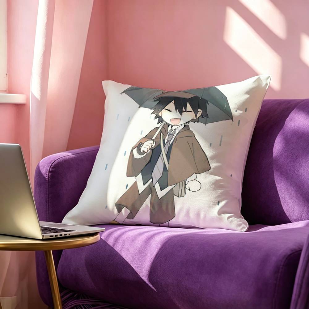 Edogawa Rampo Anime Pillow Case Square DoubleSided Sofa Cushion Cover Bedroom Bedside Pillow