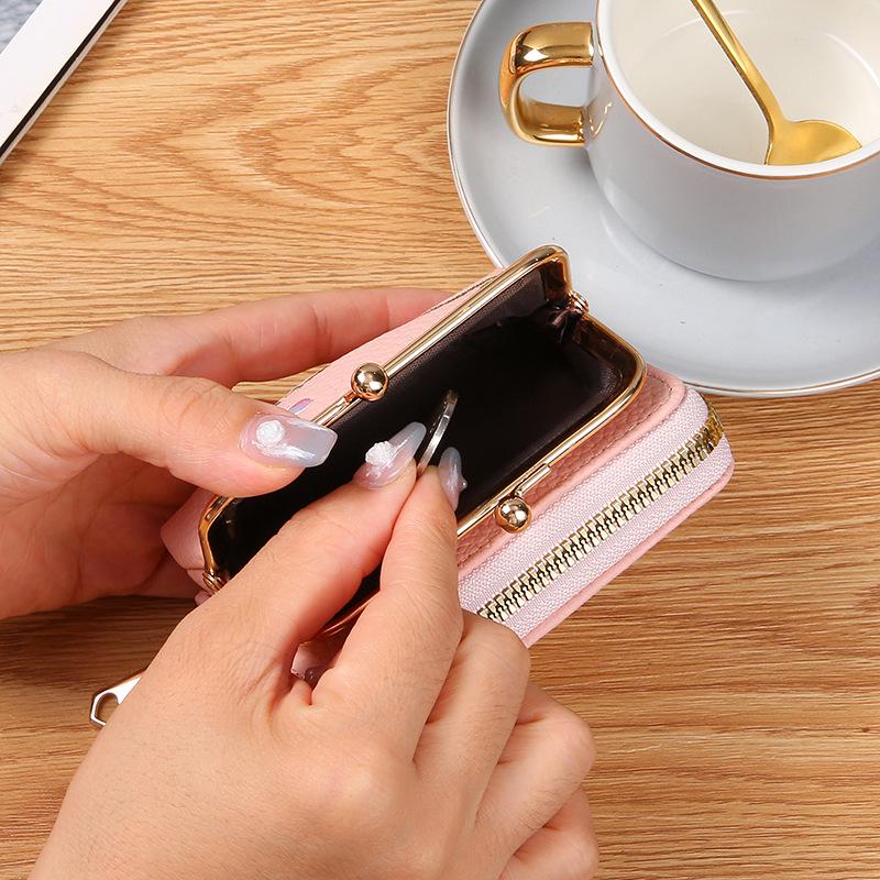 Trendy Mini Student Coin Purse: Stylish Small Wallet with Large Capacity Accordion Card Holder for Women