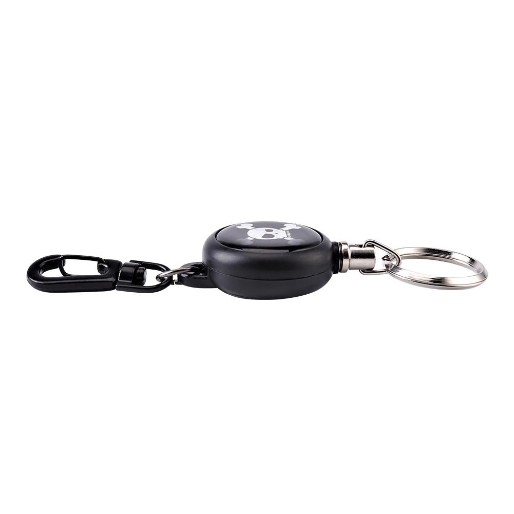 60cm Steel Wire Rope Retractable Carabiner Survival Keychain   Key