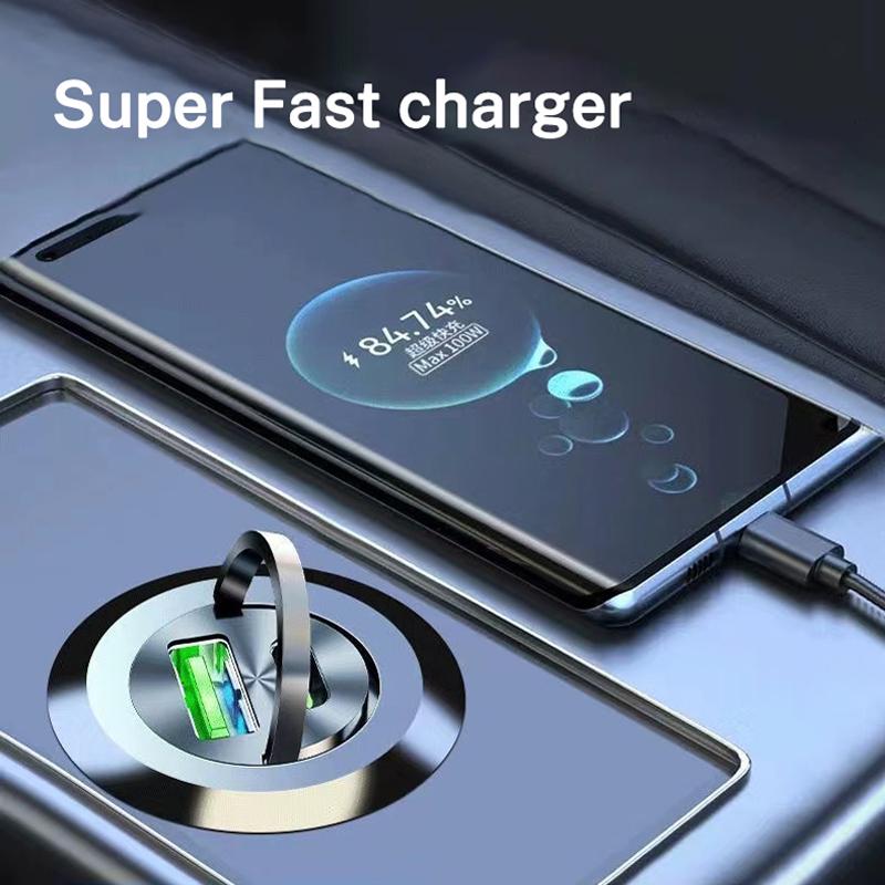 1pc 200W Car Charger USB Type-C Fast Charging Cigarette Lighter For Mercedes Benz AMG A B C E S GLA GLB GLC GLE CLA keychain JU1