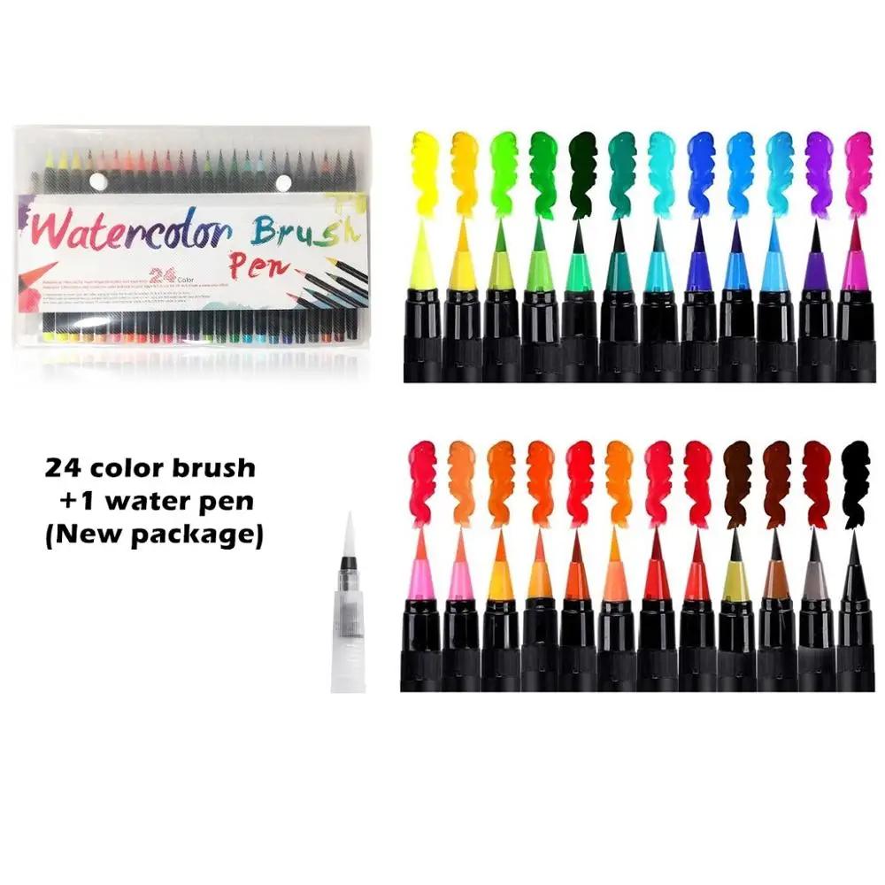 20/24/48Pcs Watercolor Brush Pens Art Markers, Art Supplies Brush Marker Pens Colored Pens Script Paintbrush for Calligraphy