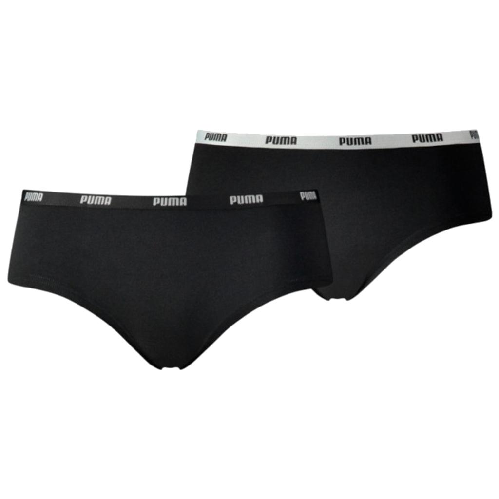 Puma Hipsters 2 Pack, Womens Black Panties