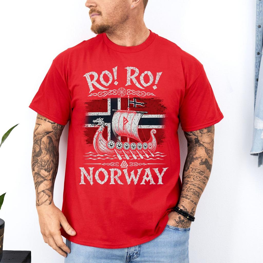 Ro Ro Funny Norway Viking Cartoon Kids Norwegian Heritage Unisex T-Shirt