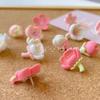 20/30Pcs 3D Sakura Pushpins Creative Pink Flower Push Pins Blackboard Push Pins  Wall Markers