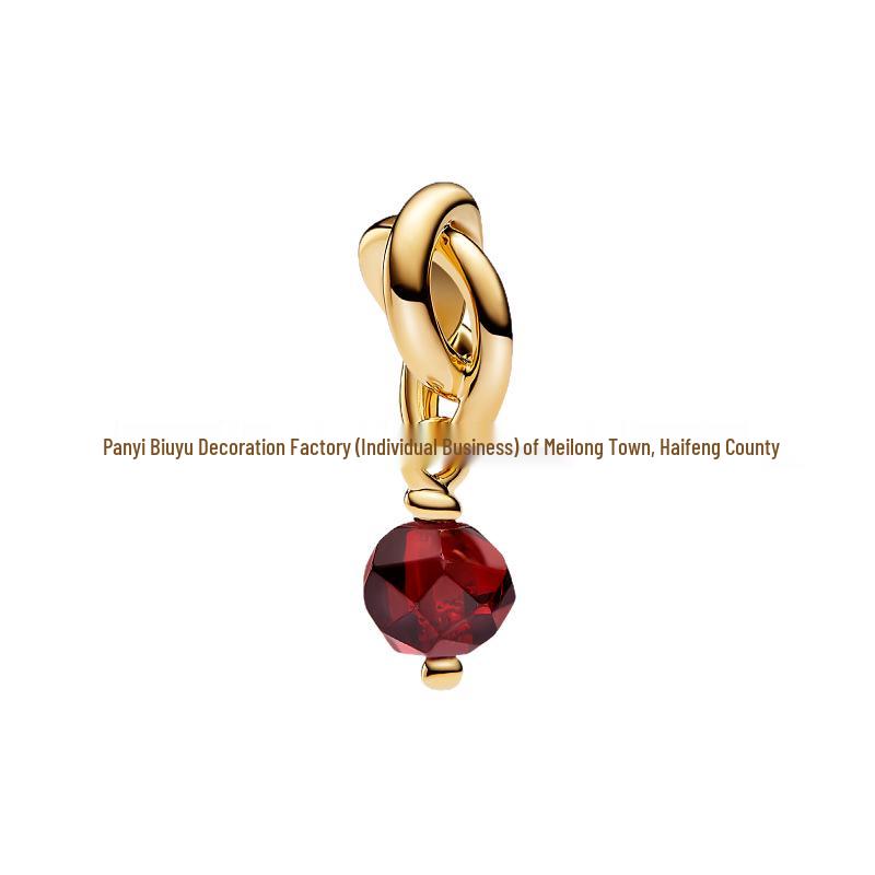 Подвеска-шарм с камнем рождения из белой бронзы: Роскошный аксессуар для украшений из бусин