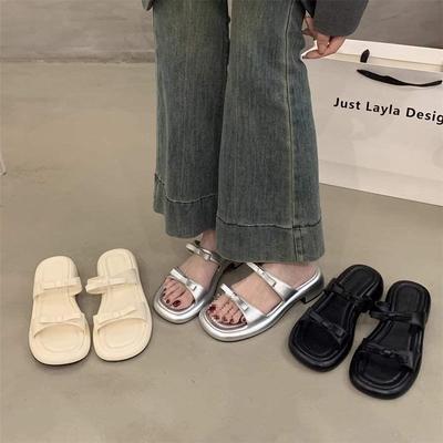 Инновационные женские летние шлепанцы с цветными блоками и мягкой нескользящей подошвой