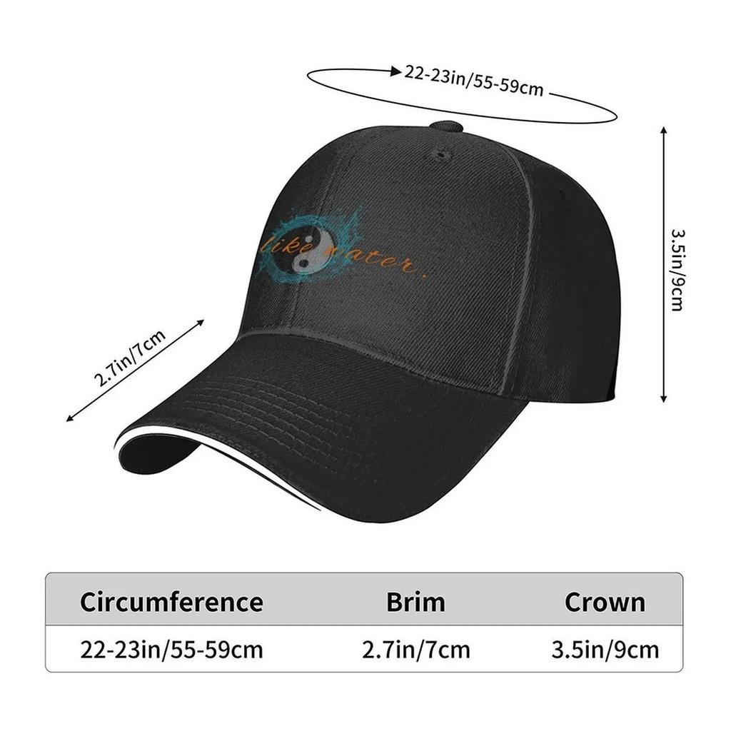 BE LIKE WATER Baseball Cap sun caps Hood Golf Hat Man fishing caps man Womens Golf Clothing Mens
