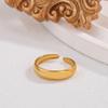 Классическое полированное гладкое кольцо-ободок серебряного и золотого цвета для женщин, из нержавеющей стали, открытое кольцо, винтажные роскошные ювелирные аксессуары, подарок