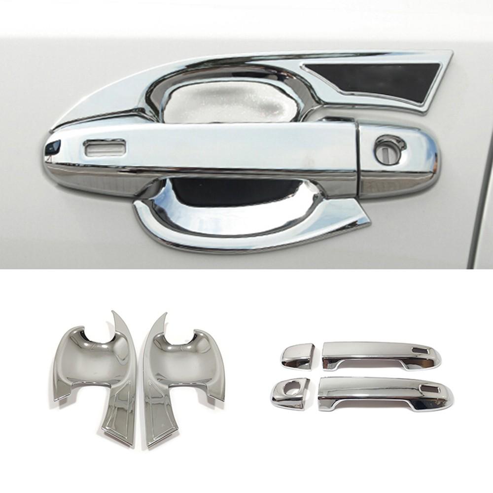 Cars Accessories Door Bowl Handle Cover For Toyota C-HR 2017- Carbon Fiber Silver Car Decoration Styling Upgrade