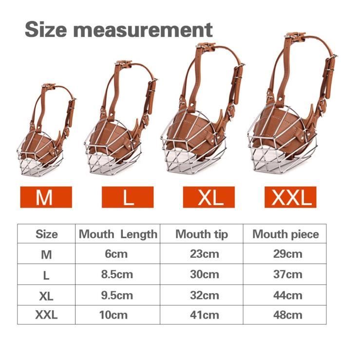 PETCUTE Muselière pour Chien L-Marron