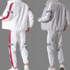 Men Tracksuit Casual Joggers Hooded Sportswear Jackets and Pants 2 Piece Sets Stripe Hip Hop Running Sports Suit