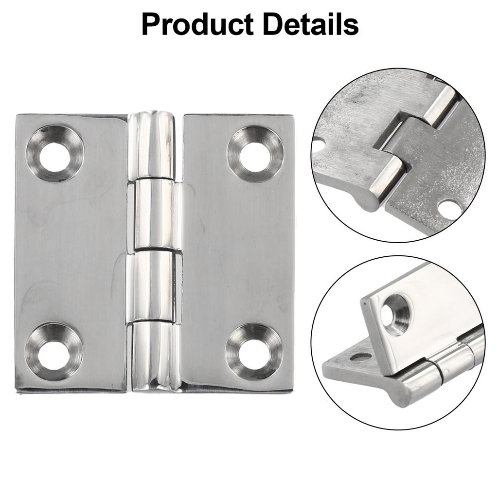 Marine Use 1.5 X 1.5 Marine Butt Hinges Easy Installation Boat Hinges Boat Hatch Hinges Solid Metal Construction