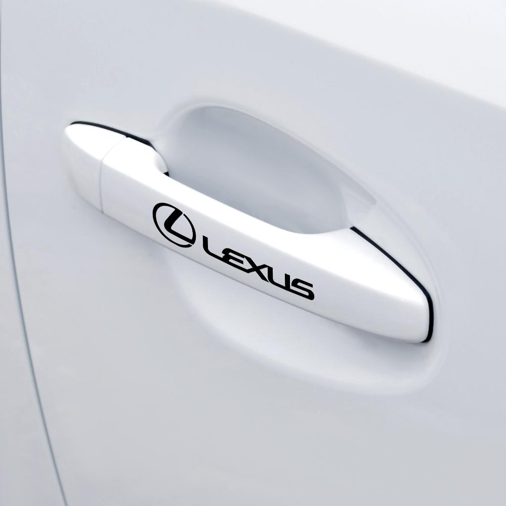 4Pcs Car Accessories PVC Emblem Car Body Side Door Wheel Rims Stickers For Lexus CT200h F sport ES LS IS GS LC RC GC RX UX NX GXKP2