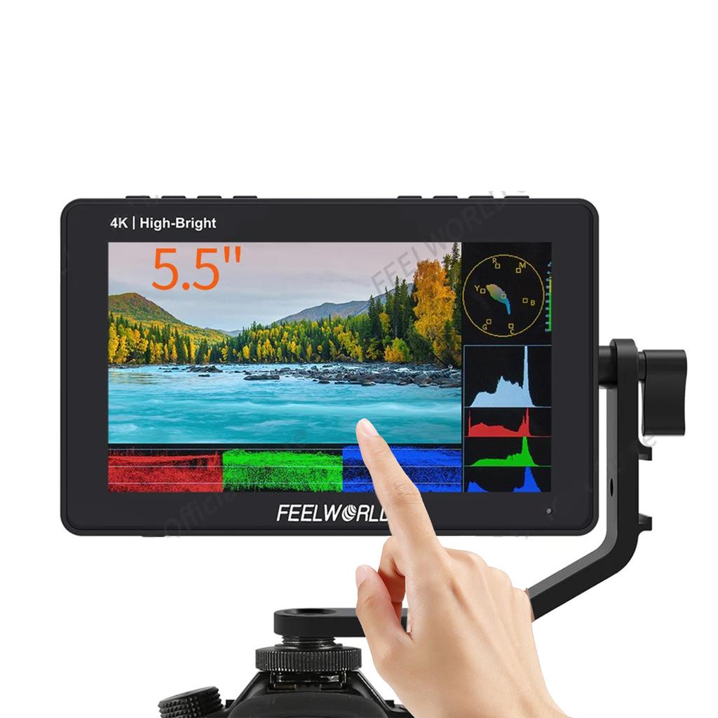 FEELWORLD F5 PRO X 5,5-дюймовый IPS-монитор, 1600 нит, видеопанель, 1920*1080 пикселей, сенсорное управление, вход 4K UHD