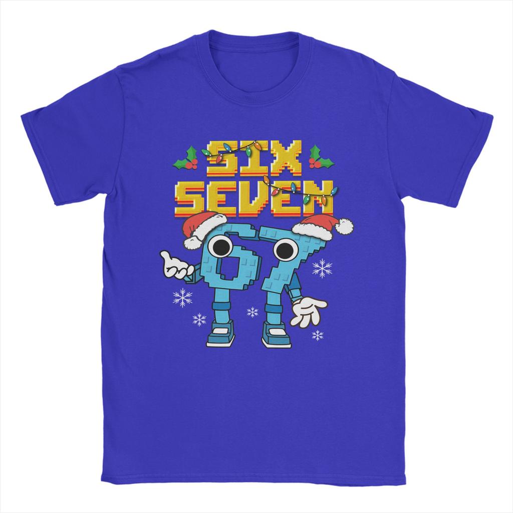 Funny Funny Kids Meme 67 Six Seven Italian Brainrot Christmas TShirts Unisex O Neck Pure Cotton T Shirt Short Sleeve Tees Clothes