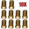 10 шт. 10 мм x 1 мм Резьбовые гайки-болты для короткой тормозной трубки, наружная резьба, для фитинга тормозной трубки 3/16", с обратным развальцовыванием, метрическая соединительная гайка