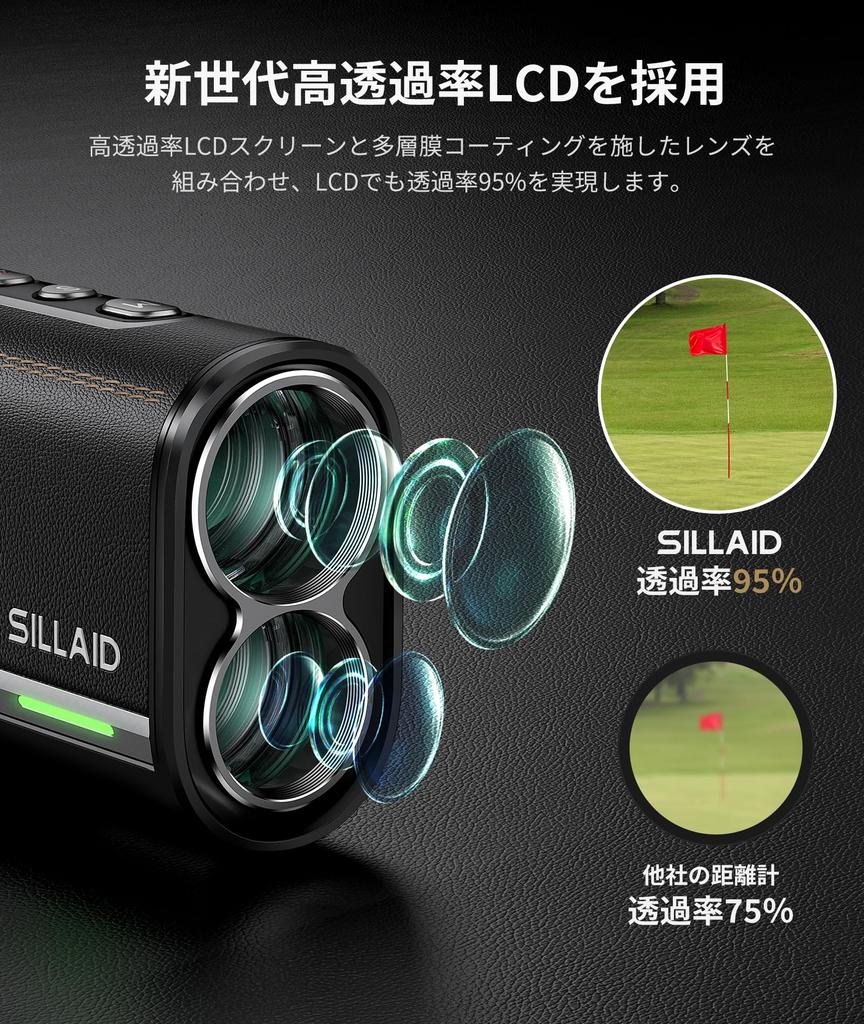 SILLAID Golf Laser Distance Meter VOYAGE Measurement Fastest Measurement Highly Transparent Lens Height Difference Measurement Telephoto 1093yd