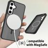 Ультратонкий чехол, совместимый с MagSafe, для Samsung Galaxy S24 FE Plus Ultra A56 A36 A26 A16 - ТПУ/ПК, шелковисто-гладкий на ощупь, беспроводная зарядка, противоударный чехол