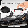 1/18 Aventador SVJ 63 Модель гоночного автомобиля из литого металла Коллекция игрушек Звук и свет Съемная отсоединяемая имитация Детский подарок