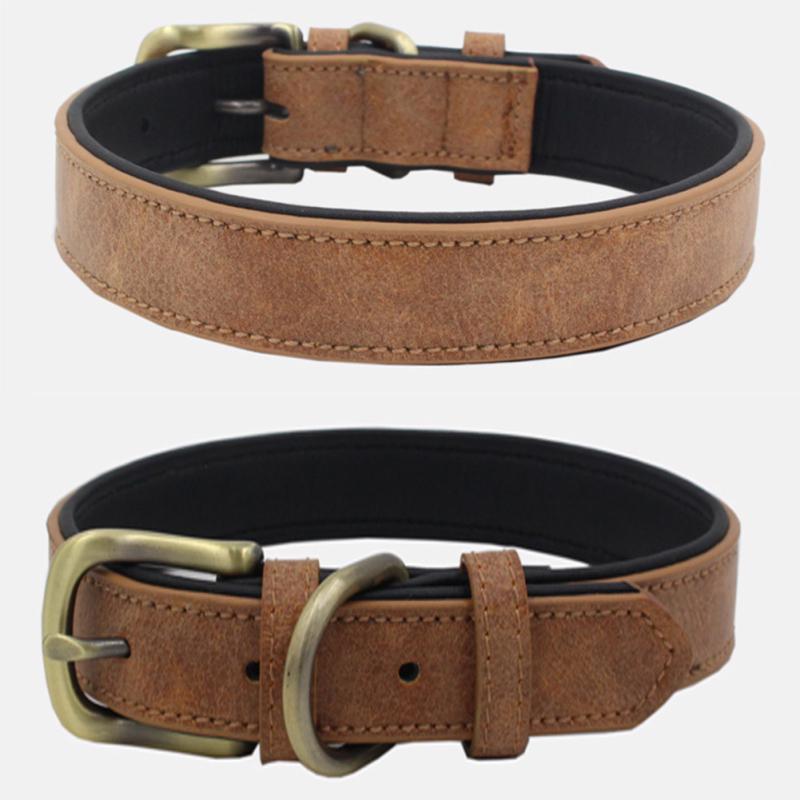 Износостойкий ошейник из микрофибры в стиле ретро для домашних животных, щенков больших, средних и маленьких собак