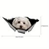 1pc Cute Car Stickers Pet Dog Car Trim Tear Polyethylene Decal Reflective Sticker Waterproof Car Motorcycle Notebook Furniture