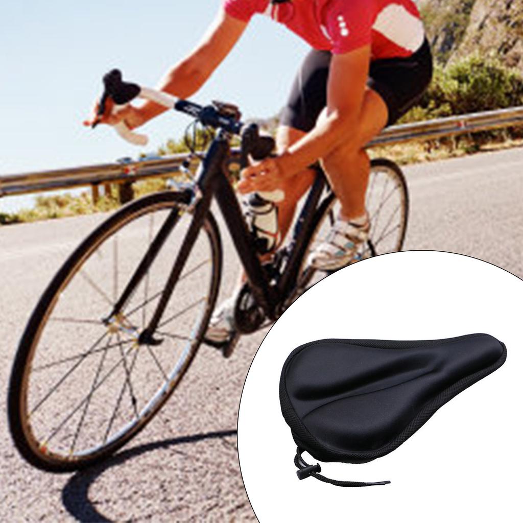 Gel Bike Seat Cover Padded Bicycles Saddle Covers Comfortable Exercise Bike Seat Cushion Cover for Cycling Mountain Bike