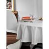 Round Stain-resistant Tablecloth "Sequins" 160 Cm (4 To 6 Place Settings) - White