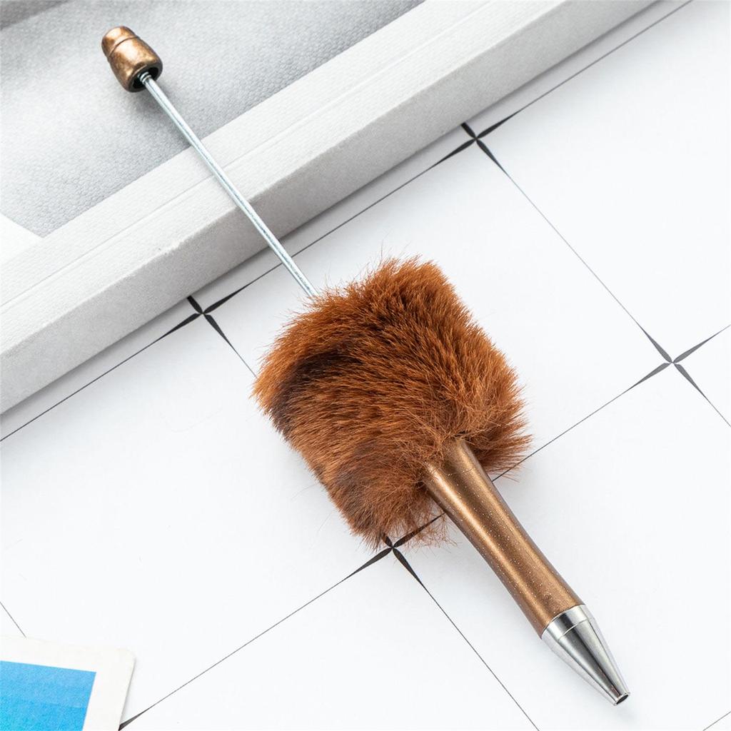 6 шт. шариковая ручка с бисером, плюшевая шариковая ручка, забавная ручка для письма для мальчика и девочки, подарок на день рождения