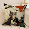 Мультяшная подушка М-Принцесса Мононоке Подарок Домашний Офис Декоративная Подушка Спальня Диван Автомобильная Наволочка для Подушки