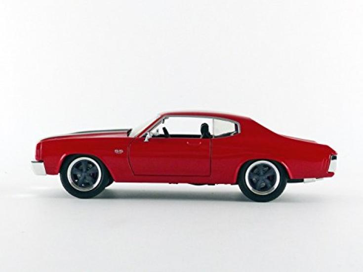 JADATOYS Форсаж Литой автомобиль CHEVY CHEVELLE SS 1970 Chevelle Красный Черный 124 DOM'S Красный/Черный