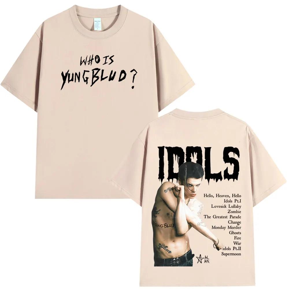 Yungblud IDOLS Мировой Тур 2026 Мерч Футболка Мужская Женская Хип-Хоп Футболки Повседневная Хлопок Оверсайз Готический Панк Свободные Футболки