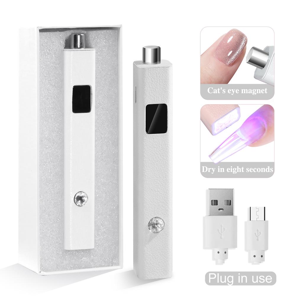 Мини ручная лампа для ногтей 2 в 1, портативная, быстросохнущая, USB, кожаная сушилка для ногтей с магнитом, инструменты для домашней фототерапии, УФ светодиодная лампа для ногтей