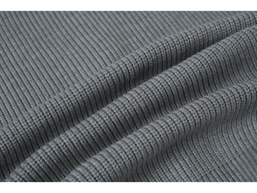 Men's Solid Color Zip-Up Long Sleeve Knitted Cardigan - Autumn/Winter