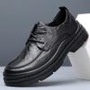 Ширина стопы туфли из кожи с большой головкой мужские весенние мужские туфли новая дышащая трендовая универсальная толстая подошва деловые туфли для платья повседневные