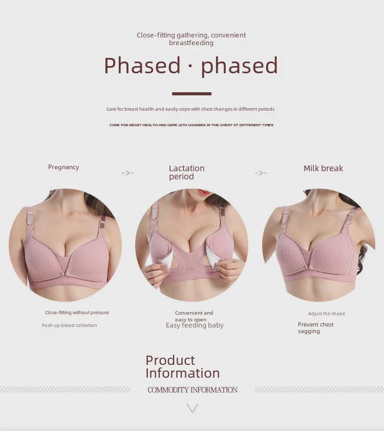 Бюстгальтер для кормления без подкладки: Тонкий, с нитками, с двойной пряжкой, защита от воздействия окружающей среды для беременных и кормящих матерей