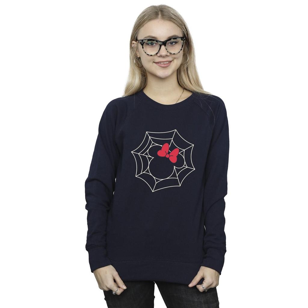Disney Womens/Ladies Minnie Mouse Spider Web Sweatshirt