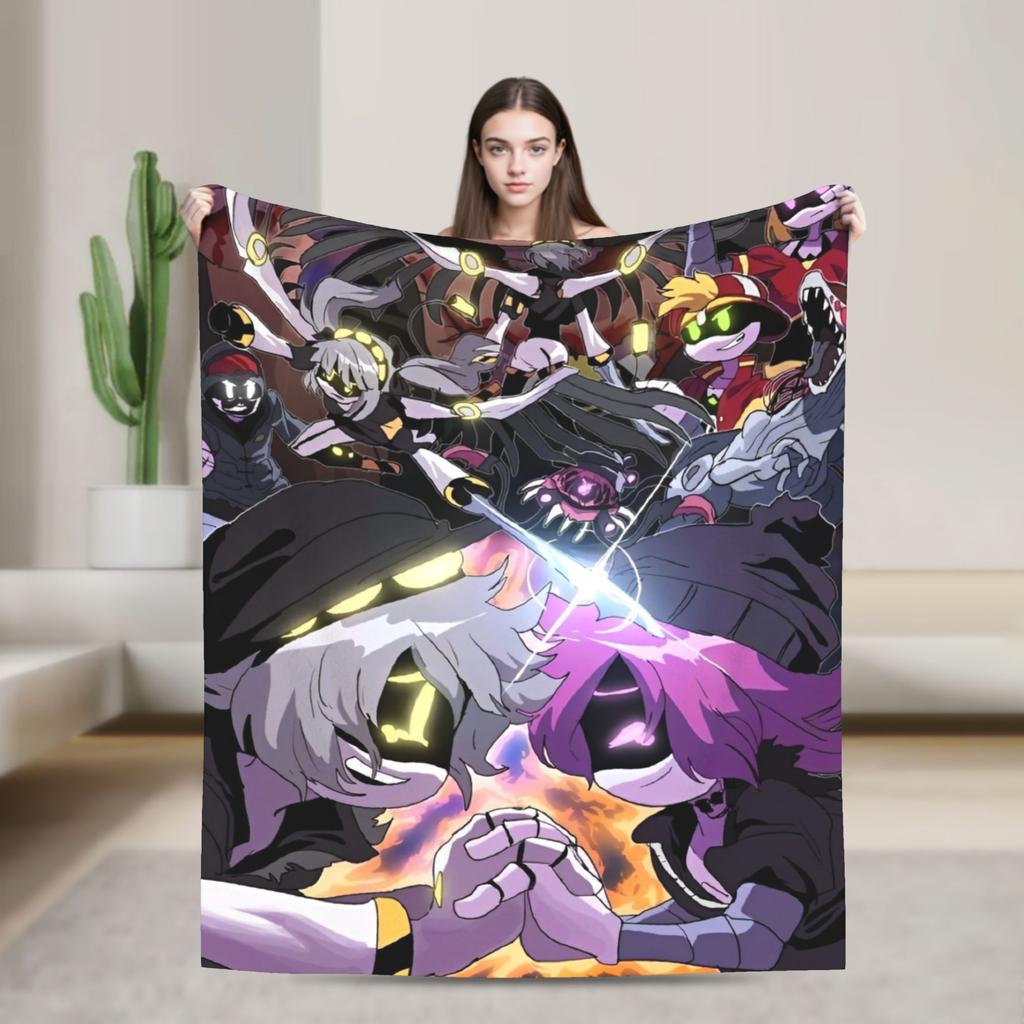 Murder Drones Blanket Uzi Doorman Wool Funny Breathable Throw Blanket for Bedspread Winter