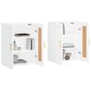 Wall Cabinets 2 Pcs White Wood Based Material