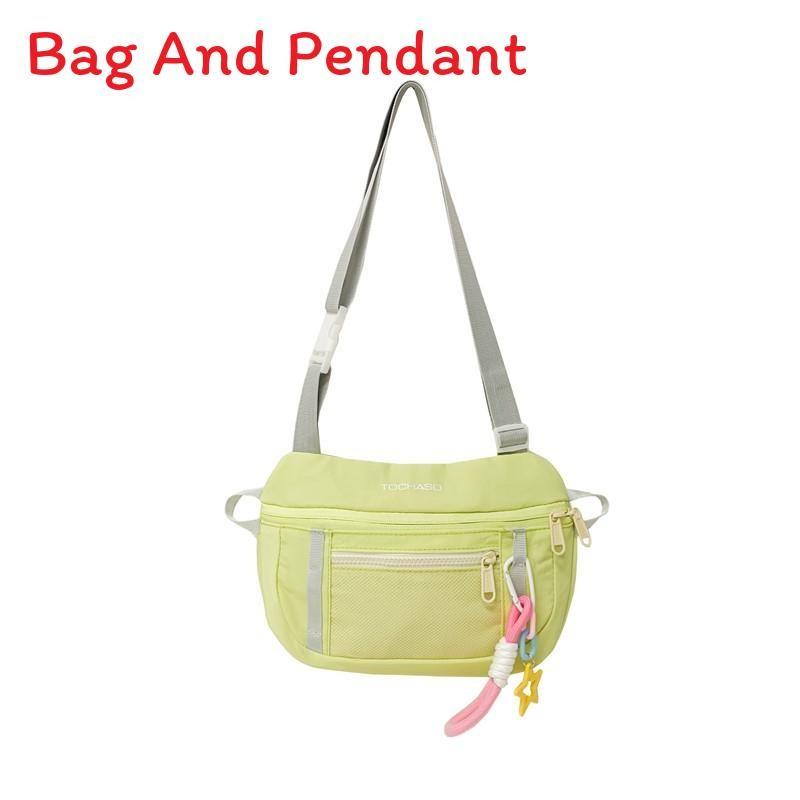 Блокировка цвета Модный дизайн Принт с буквами Детская наплечная сумка Подвеска с