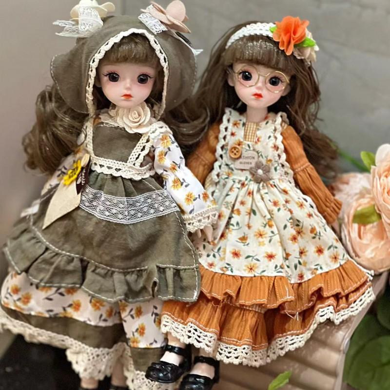 30cm Artistic BJD Doll Set With Custom Outfit - 1/6 Scale Collectible Fashion Girls Ages 7-14