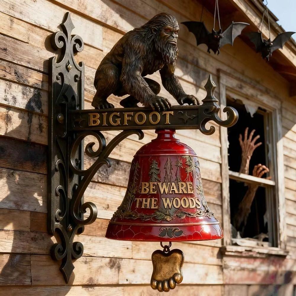 Resin Material Krampus Decorative Ornament Resin Decorative Hanging Bells  Halloween Decoration